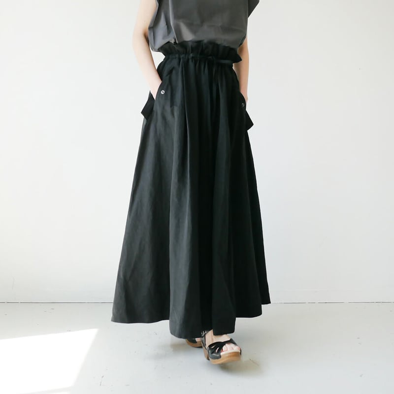 SACRA｜サクラ ｜CO/LI WASHED TYPEWRITER SKIRT| 12322