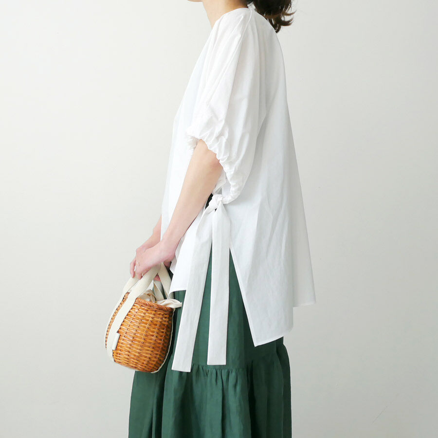 SACRA|サクラ |COTTON LINEN TYPEWRITER TOP|12321207 SACRA|サクラ |COTTON LINEN TYPEWRITER TOP|12321207