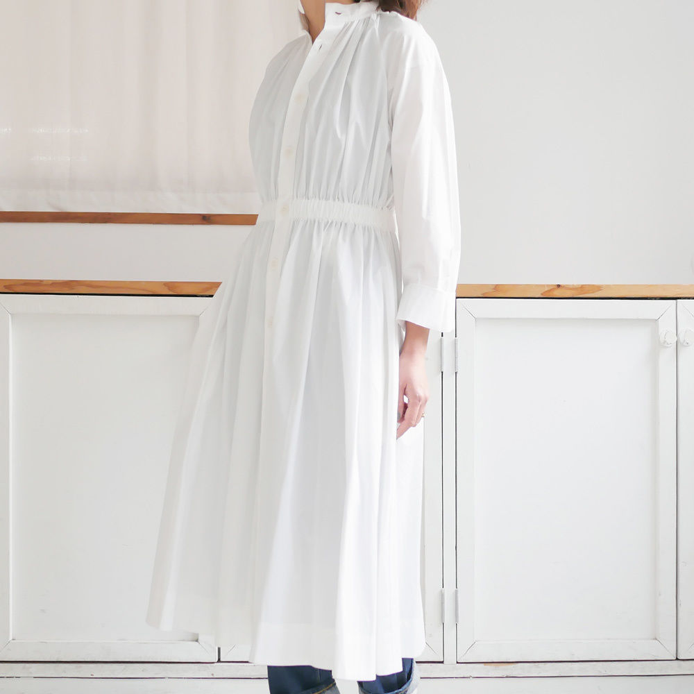 THE FACTORY ザ ファクトリー シルバ ギャザー ワンピース コットン THE FACTORY ｜ザ・ファクトリー ｜コットンツイル ギャザーワンピース
