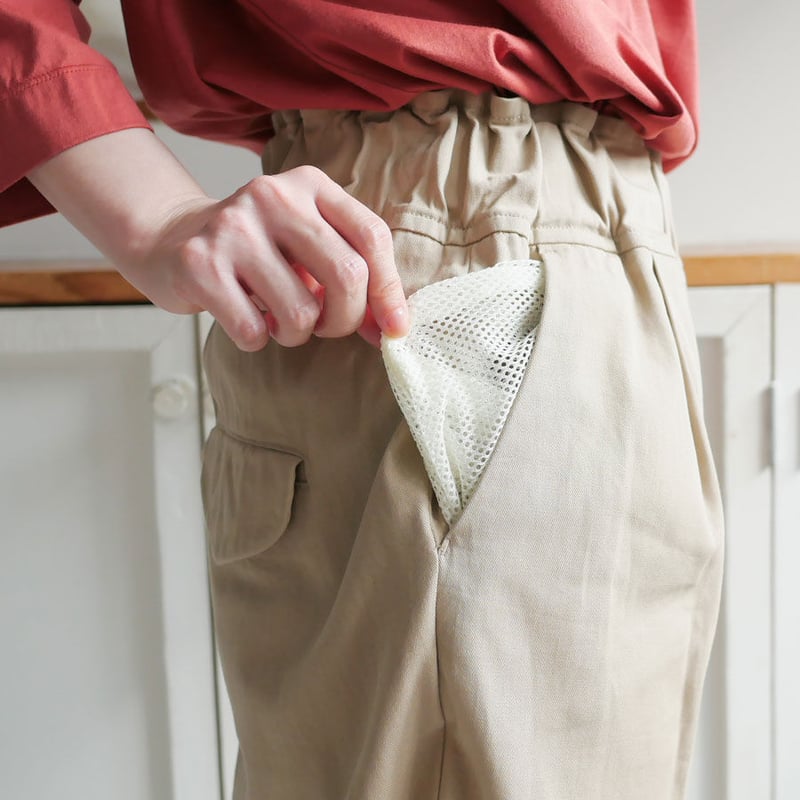 FIRMUM｜フィルマム｜強撚ツイルコットン 9分丈ワイドパンツ｜TA