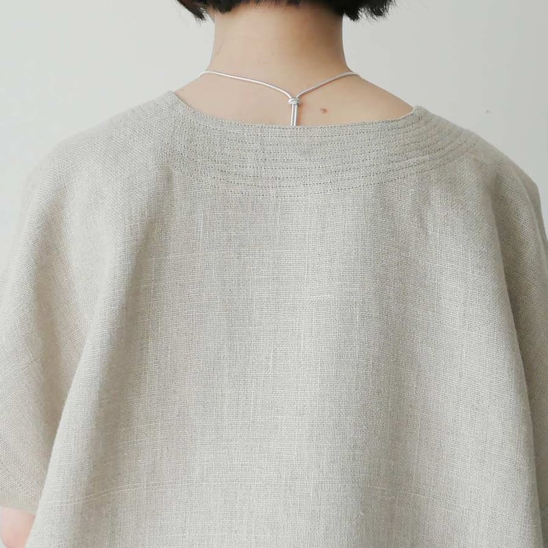 SACRA｜サクラ ｜リネンVネックプルオーバー｜RUSTIC LINEN TOP｜12621