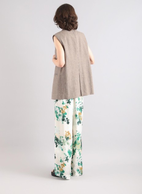 SACRA｜サクラ ｜LINEN COTTON CHAMBRAY GILET|12510606