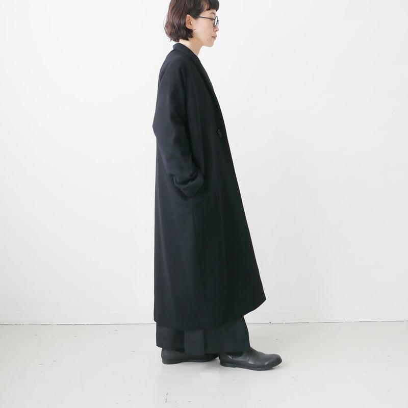 SI-HIRAI｜スーヒライ｜NO COLLAR COAT｜CHAW25-4218｜BLACK