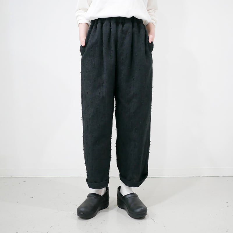qiri sashiko 刺子ジャガードパンツ qiri | sashiko jacquard パンツ - c a b i n e t O N L I N E S T O R E