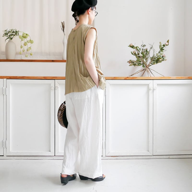 MARMARI｜マルマリ ｜ノースリーブブラウス｜MBL-114｜BEIGE | GOUACH