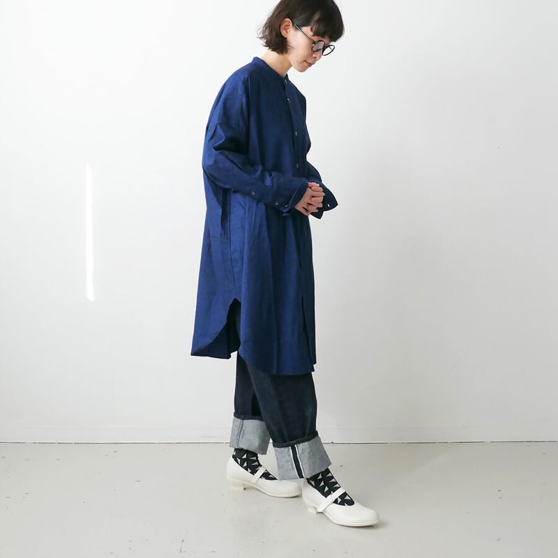 UNIVERSAL TISSU｜ ユニヴァーサルティシュ｜ソフトデニムロングシャツ 