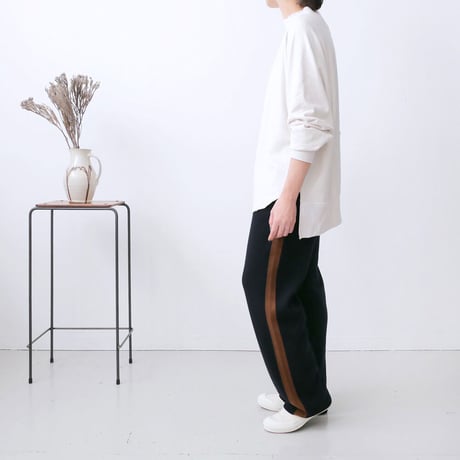 Fantastic Days｜ファンタスティックデイズ｜インターシャサイドラインパンツ｜NAVY×BROWN｜ KNIT-203-01