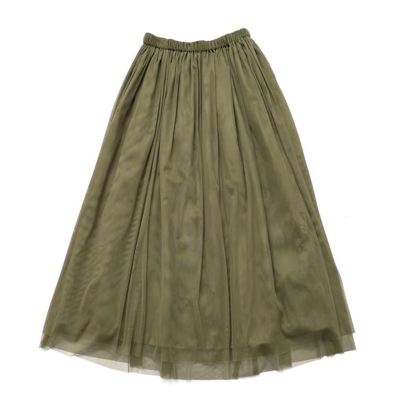 SACRA ｜サクラ ｜オーバーラップチュールスカート｜KHAKI｜ 118614121