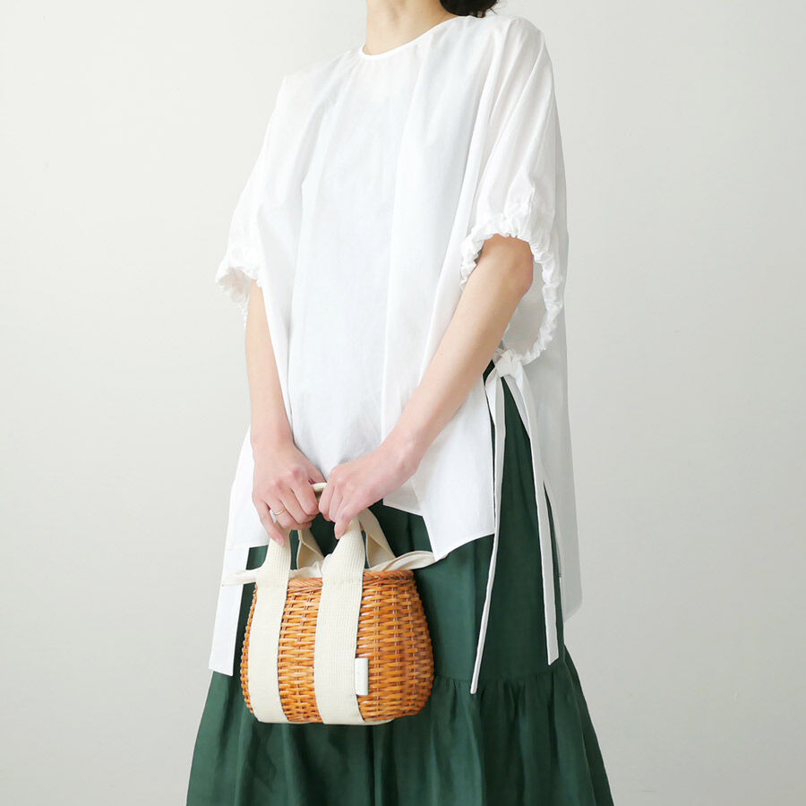 SACRA|サクラ |COTTON LINEN TYPEWRITER TOP|12321207 SACRA|サクラ |COTTON LINEN TYPEWRITER TOP|12321207