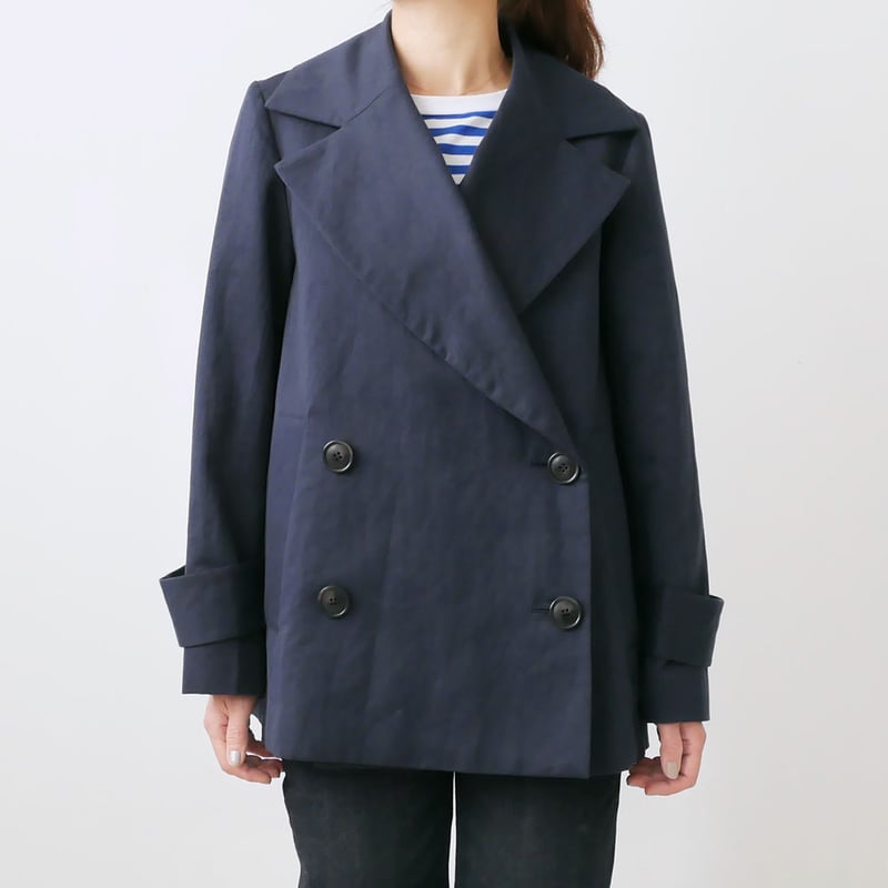 SACRA｜サクラ ｜ビッグカラーダブルボタンジャケット｜ NAVY