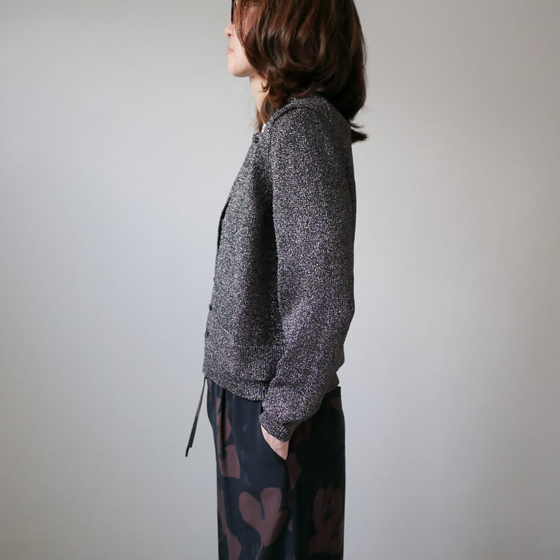 SACRA サクラ|GLOSSY LILY CARDIGAN|124540081|CHARC SACRA サクラ|GLOSSY LILY CARDIGAN|124540081|CHARC