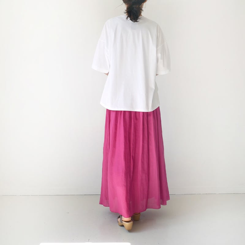 【38サイズ】新品タグ付き SACRA サクラ リネン ロング スカート ピンク SACRA｜サクラ ｜リネンフレアスカート｜PINK | GOUACHE FUKUOKA