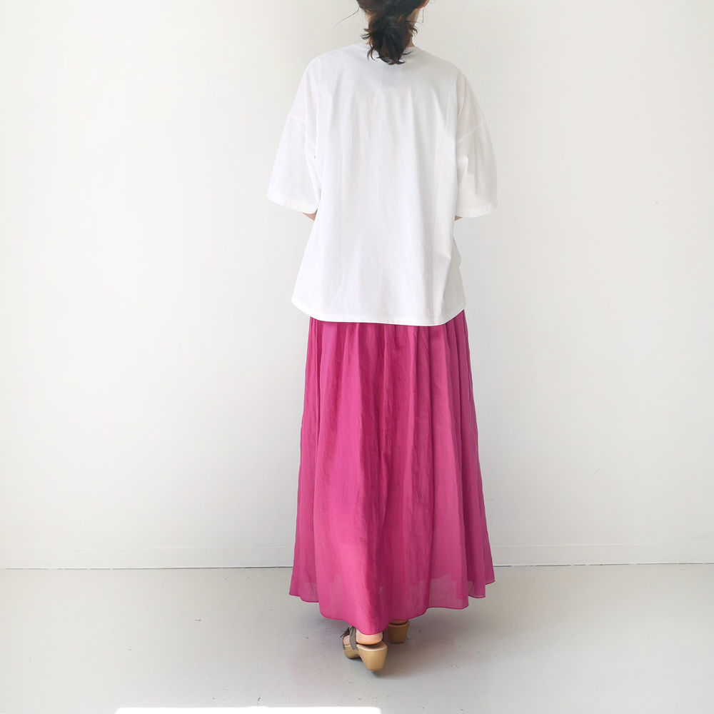 SACRA｜サクラ ｜リネンフレアスカート｜PINK | GOUACHE FUKUOKA 