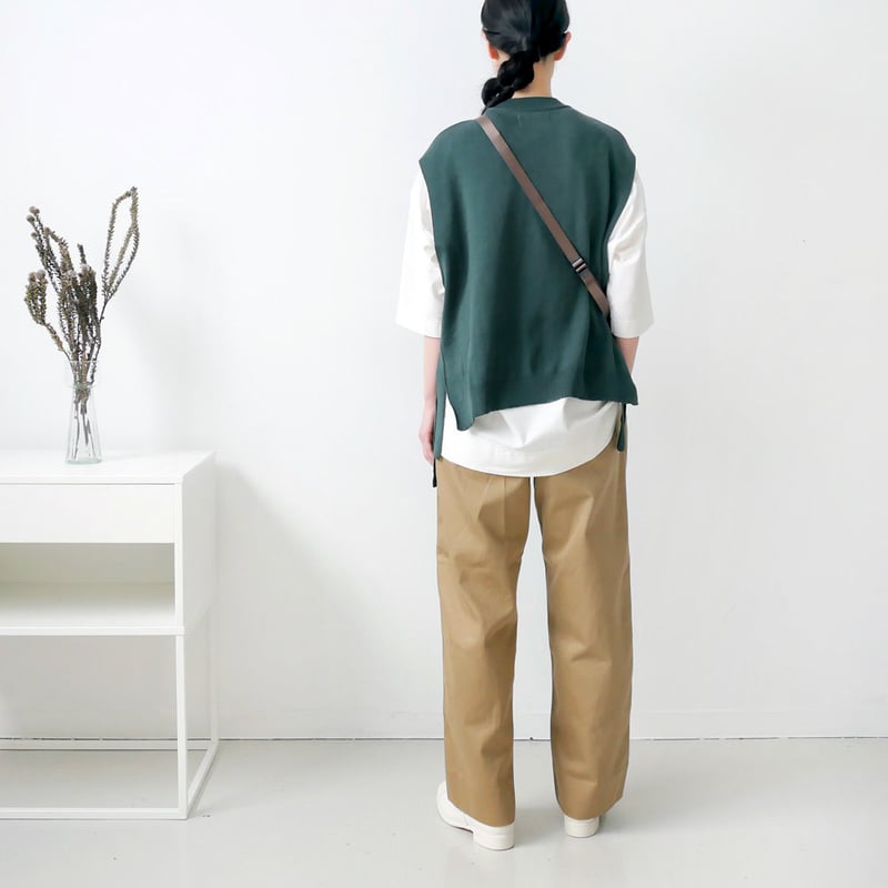 BUNT｜バント｜Fine Cotton Tape Knit Vest｜ニットベスト｜20ss