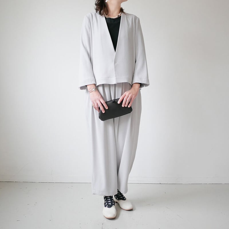 NO CONTROL AIR ダブルクロス 9分丈 ギャザー イージー パンツ NO CONTROL AIR｜ノーコントロールエアー｜アセテート＆ポリエステル