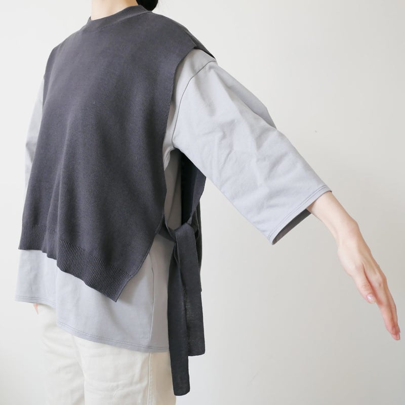 BUNT｜バント｜Fine Cotton Tape Knit Vest ニットベスト｜20ss
