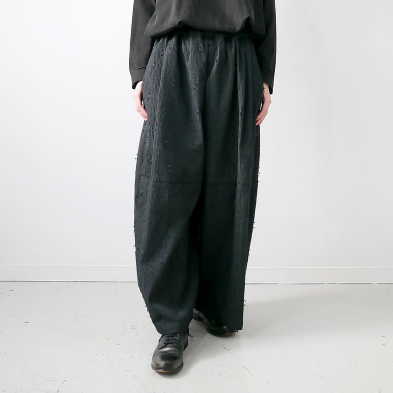 qiri ｜キリ｜sashiko jacquard volume pants｜63-01-PT