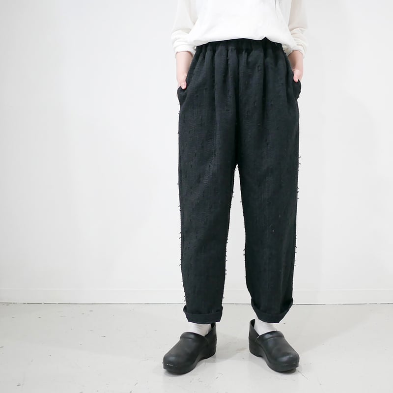 qiri｜キリ｜sashiko Jacquard ギャザーパンツ ｜6301PT001251｜