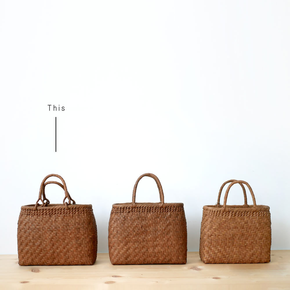 山葡萄 やまぶどう かごバッグ 山ぶどう｜山葡萄｜かごバッグ｜やまぶどう籠削丸リング手(中