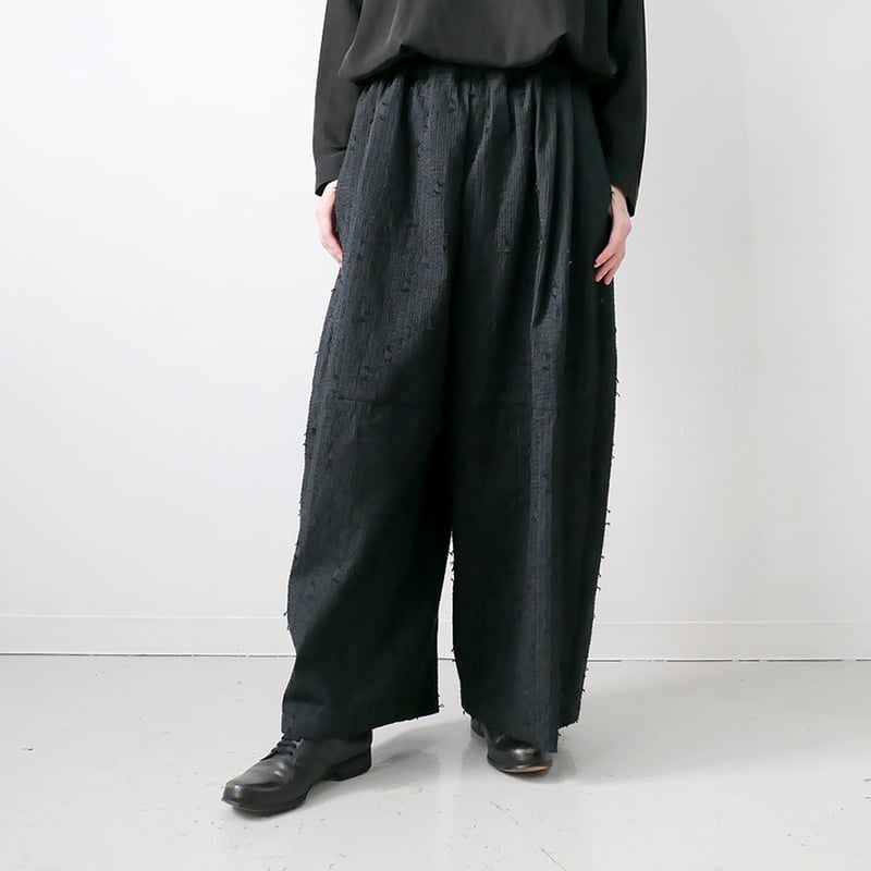 qiri ｜キリ｜sashiko jacquard volume pants｜63-01-PT