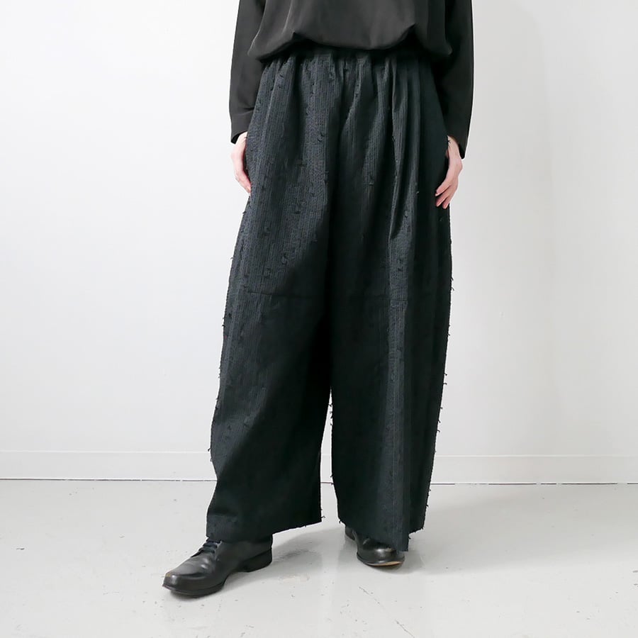 qiri ｜キリ｜sashiko jacquard volume pants｜63-01-PT