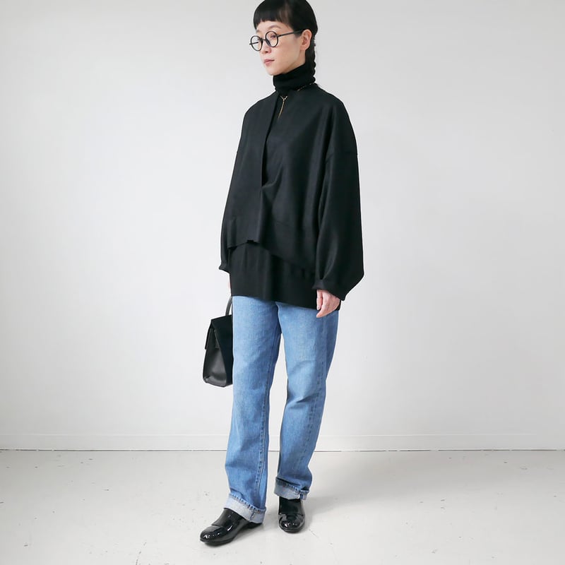 SACRA｜サクラ ｜RING MILLED WOOL TOP｜124620071｜BLACK