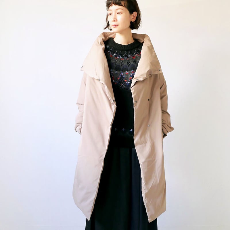 The LOFT LABO (現miffew) ベージュ ダウンロングコート b-e-c_few23wjk5111