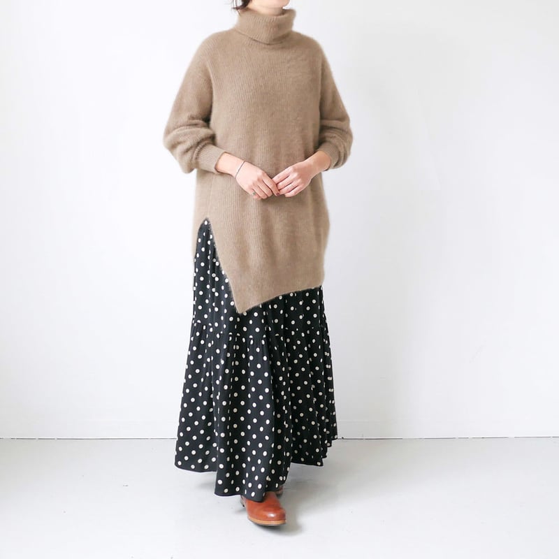 C.T.plage｜シーティープラージュ｜タートルネックラクーンニット  