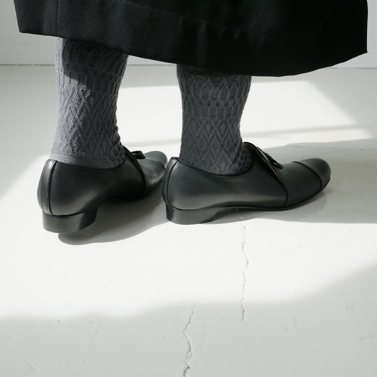 chausser ショセ＊黒　スリッポン キャップトゥ シューズ　革靴　39 chausser｜ショセ｜スリッポン キャップトゥ シューズ｜C-2202｜BLACK