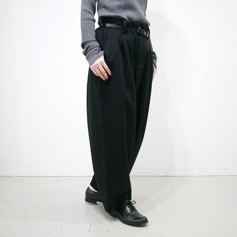 UNIVERSAL TISSU｜ティシュ｜カシミヤウールパンツ ｜TS223PT075｜クロ 
