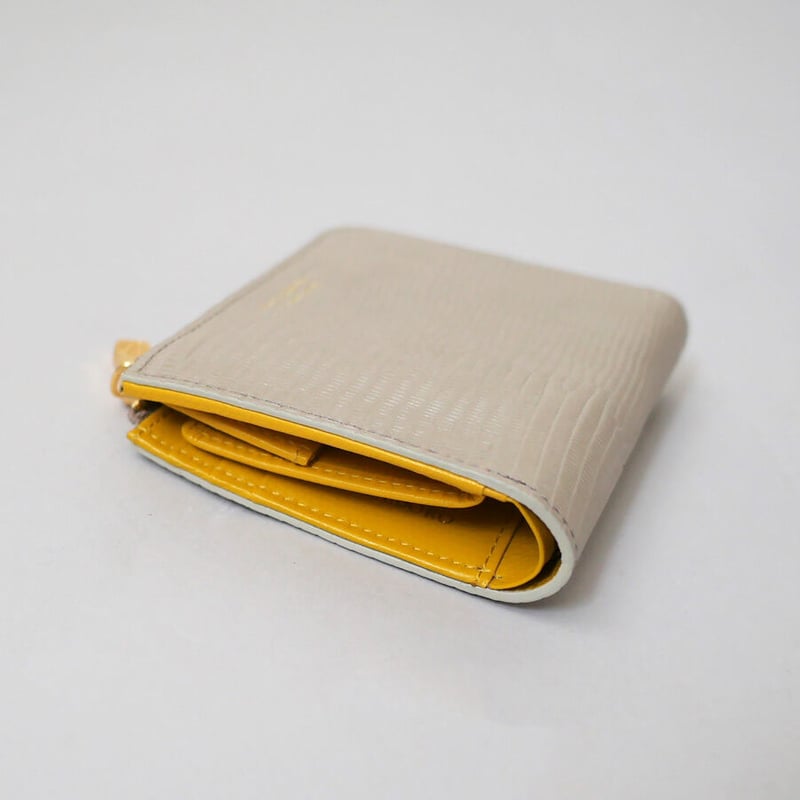 VIOLAd'ORO｜ヴィオラドーロ｜リザード型押しレザー 二つ折りL字型