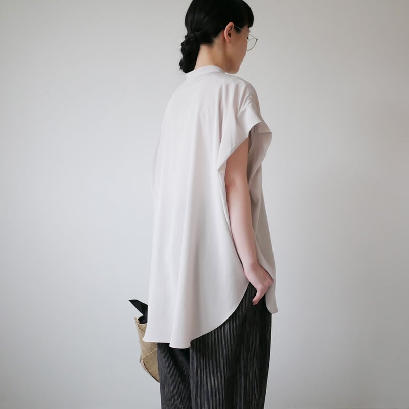 SACRA｜サクラ ｜TRIACE MICRO CREPE TOP|124121071|ASH