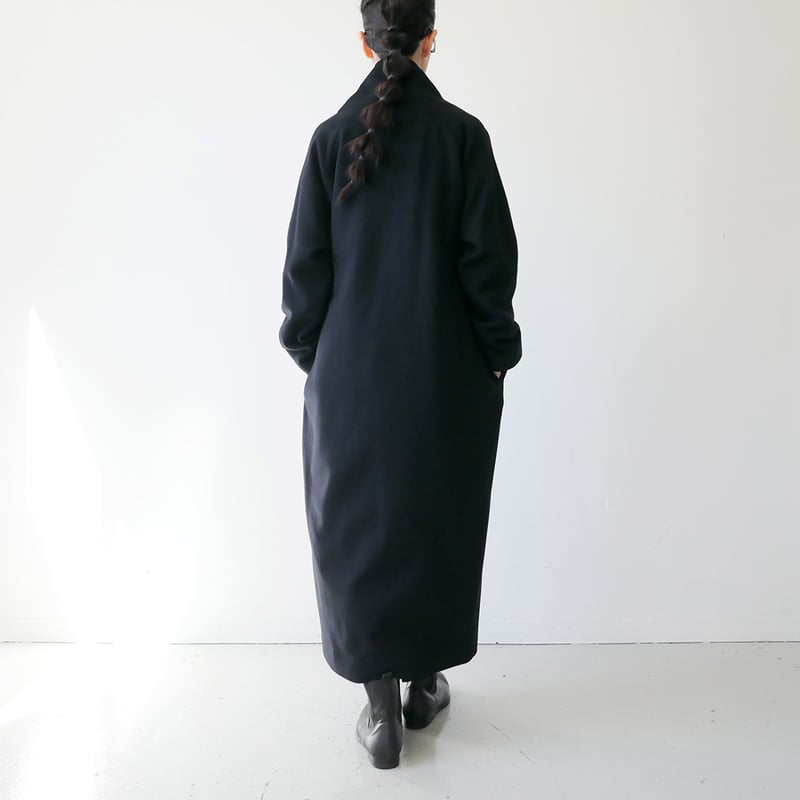 SI-HIRAI｜スーヒライ｜NO COLLAR COAT｜CHAW25-4218｜BLACK