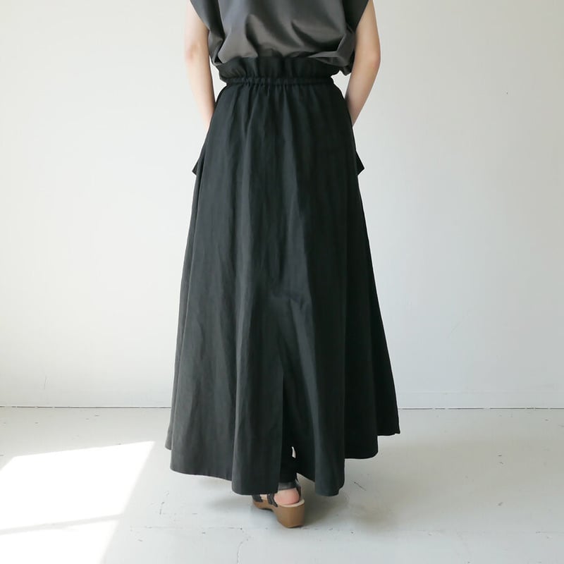 SACRA｜サクラ ｜CO/LI WASHED TYPEWRITER SKIRT| 12322