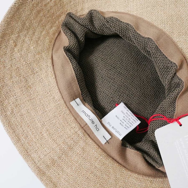 mature ha. | マチュアーハ｜jute drape hat middle｜ジュート