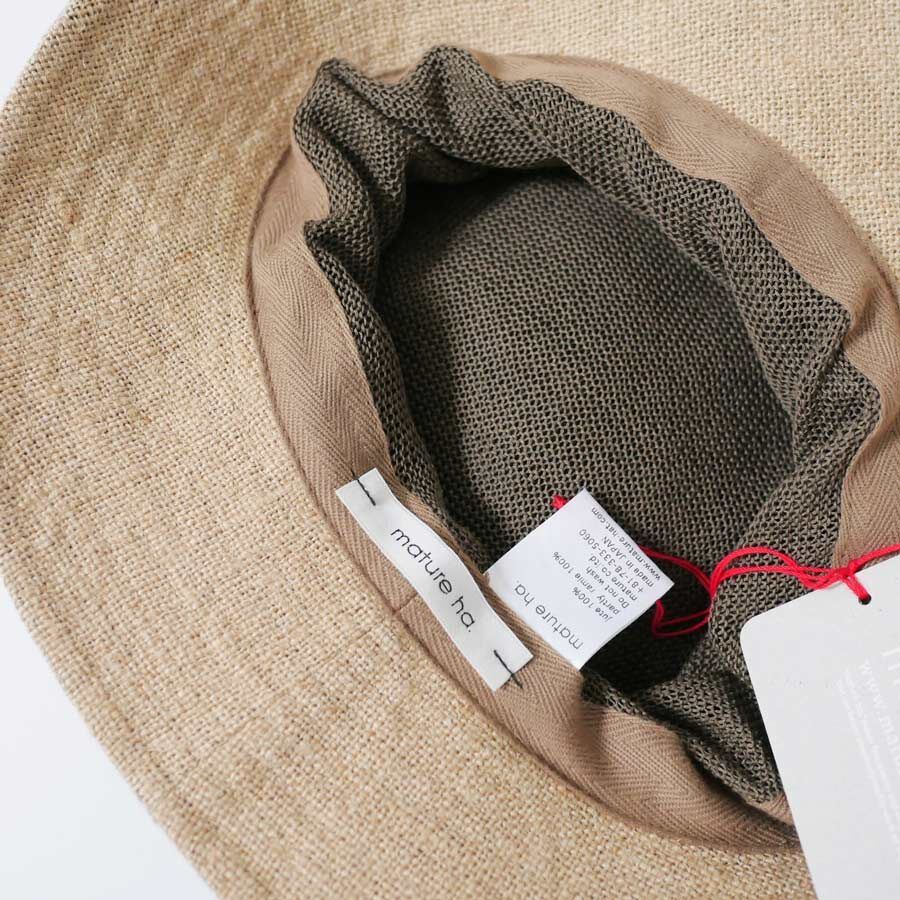 mature ha. | マチュアーハ|jute drape hat middle|ジュート mature ha. | マチュアーハ|jute drape hat middle|ジュート