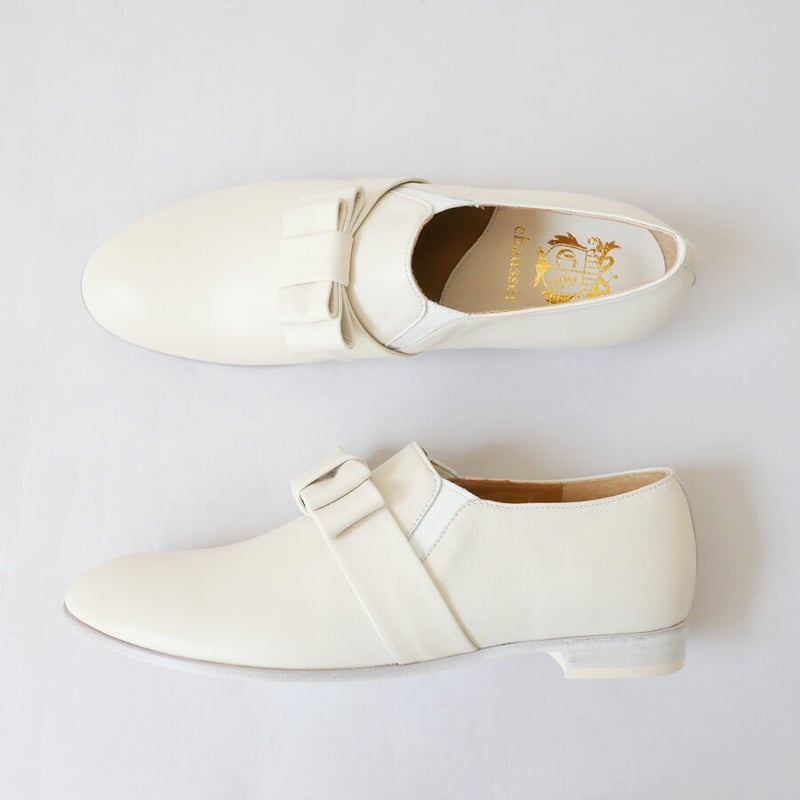chausser｜ショセ｜サイドゴアリボンベルトスリッポン｜C-2252｜IVORY