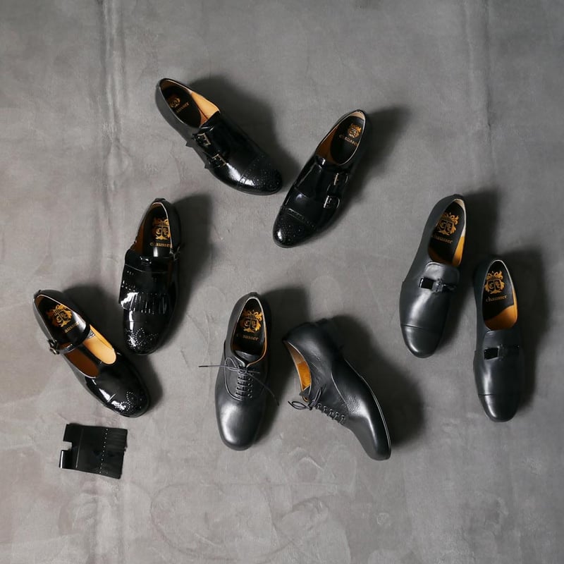 【chausser ショセ】レースアップ レザーシューズ 革靴 24.5 美品 TRAVEL SHOES by chausser トラベルシューズバイショセ レース