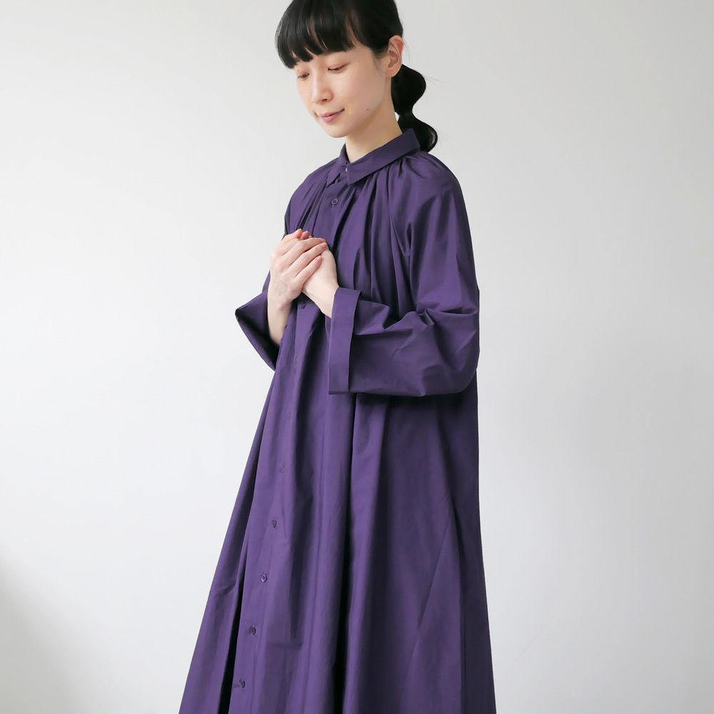 THE FACTORY ザ ファクトリー シルバ ギャザー ワンピース コットン fit=scale-down,w=1200