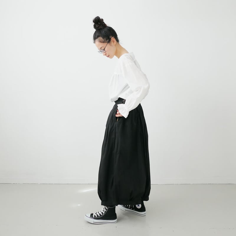 ハーベスティー　キュロット　パンツ　黒 HARVESTY ｜ ハーベスティ | サーカスキュロット ｜ブラック