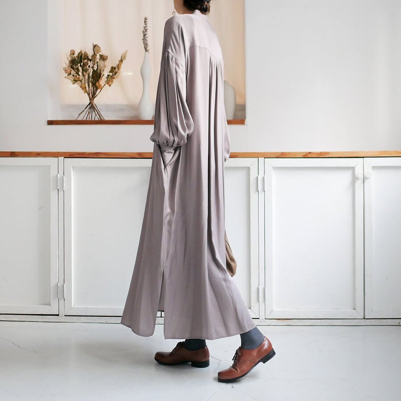 SACRA ｜ サクラ｜TRIACE VINTAGE TWILL OP ギャザースリーブワンピ
