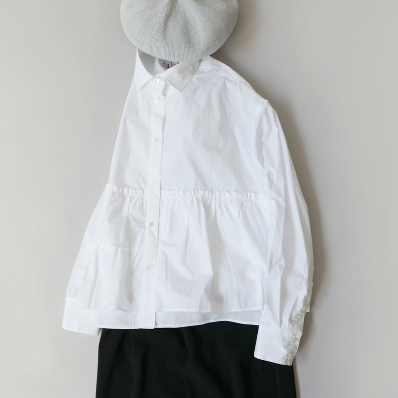 dahl'ia | ダリア |アシンメトリーフリルブラウス |WHITE |DBL-275AK