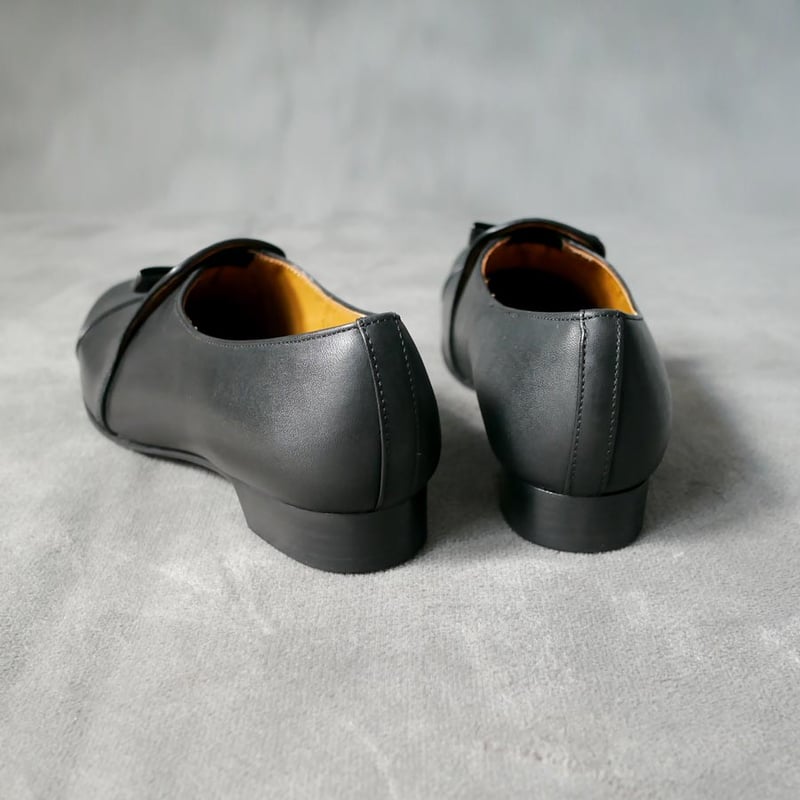 chausser｜ショセ｜スリッポン キャップトゥ シューズ｜C-2202｜BLACK