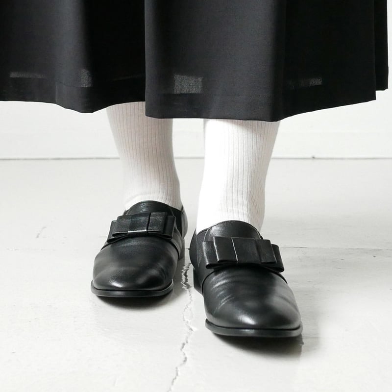 chausser｜ショセ｜サイドゴアリボンベルトスリッポン｜C-2252｜BLACK