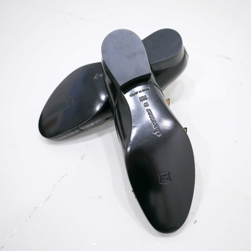 chausser｜ショセ｜スリッポン キャップトゥ シューズ｜C-2202｜BLACK