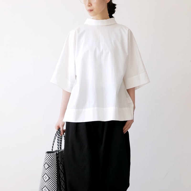 SACRA｜サクラ ｜バックプリーツPOブラウス｜120120031｜WHITE