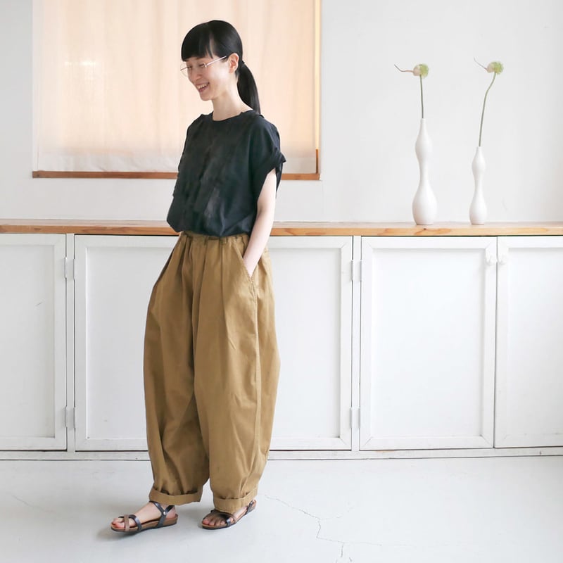 美品 dahl'ia ダリア キュプラフリルデコレーションリメイクBIGTee dahl'ia ｜ダリア ｜ キュプラフリルデコレーション・リメイク