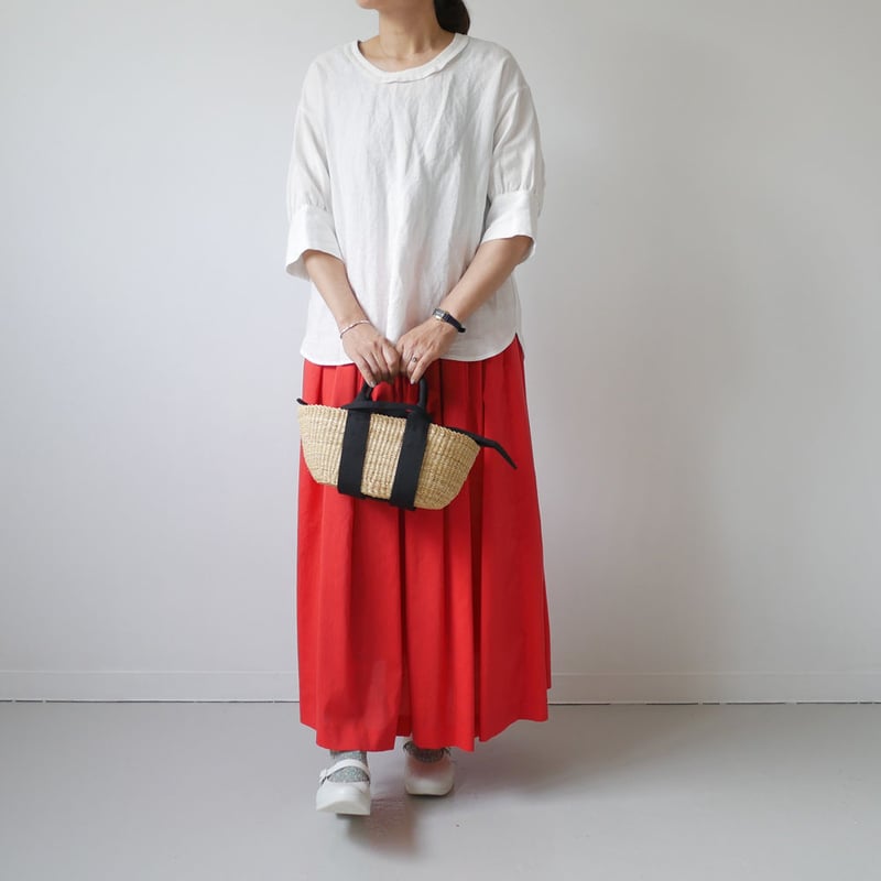 SACRA｜ サクラ ｜DRAPY LINEN ギャザースカート｜ 118218121 | G