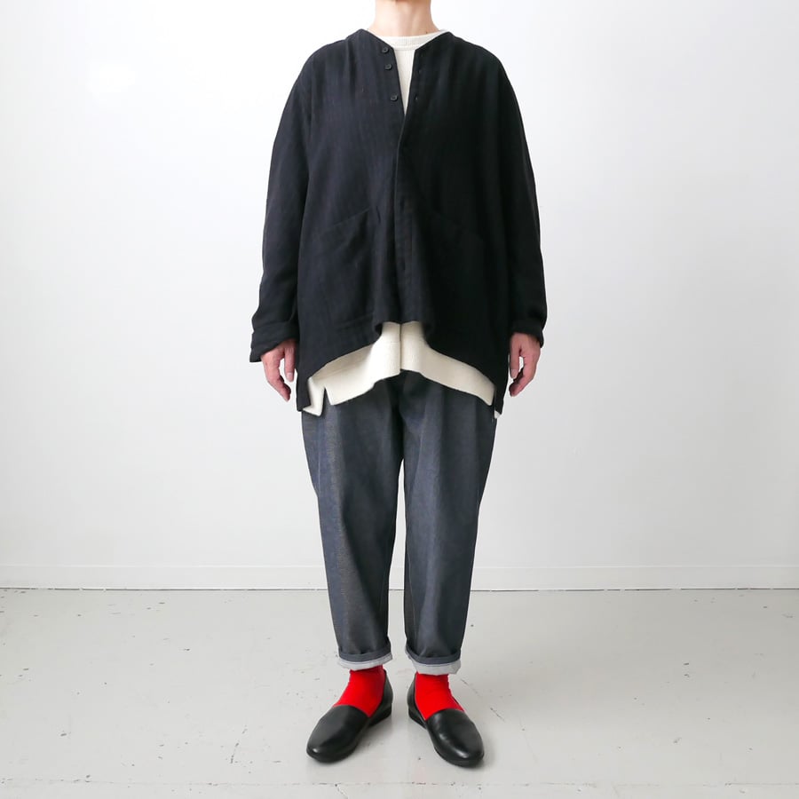 FIRMUM ｜フィルマム｜ウール＆コットン・接結二重編みクルーネック  