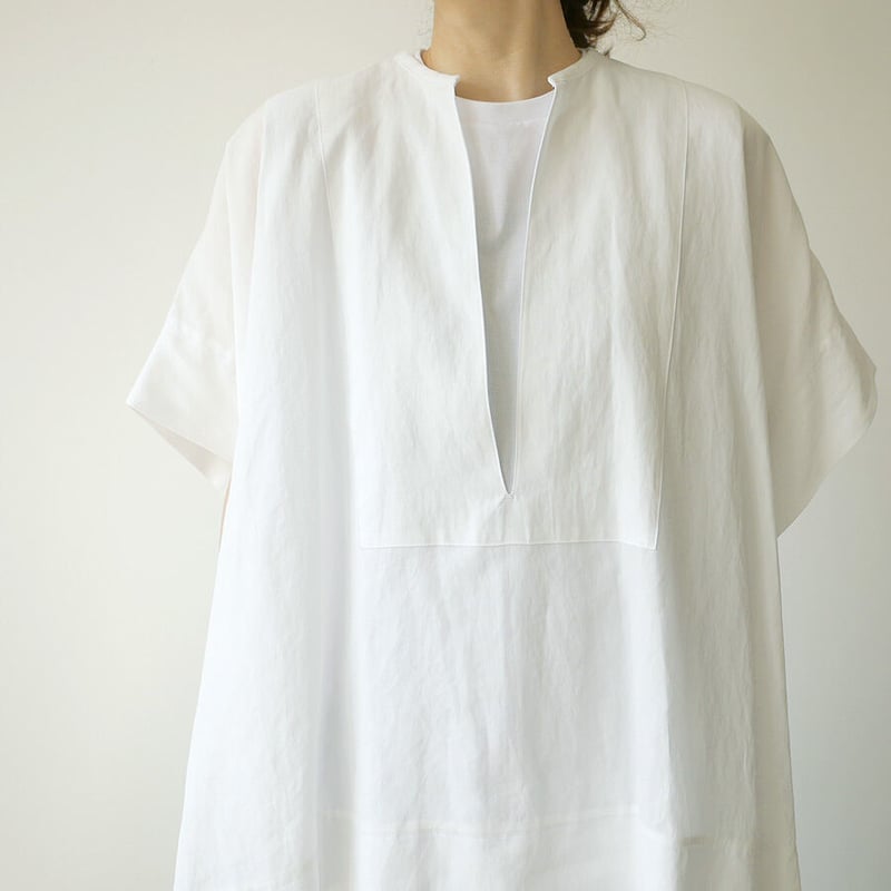 SACRA｜サクラ ｜SHRINK GABARDINE TOP｜123211071｜WHITE